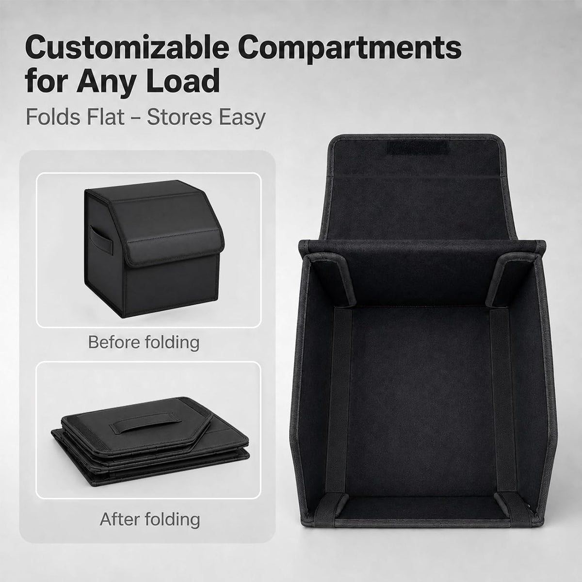 Trunk Organizer - Foldable Car Organizer for SUVs & Sedans Storage