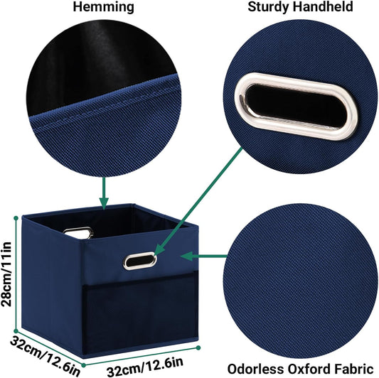 Foldable Car Trunk Organizers, Collapsible Trunk Organizer for SUV, Waterproof Multipurpose Storage Bins with Leakproof Liner, 2 Pack, Blue