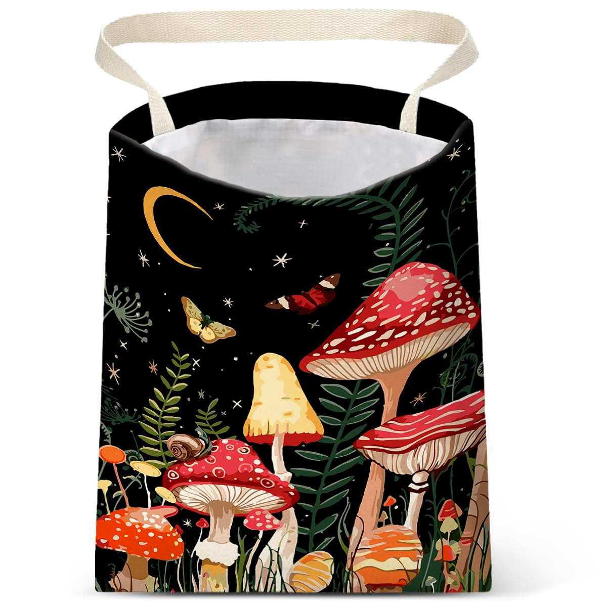 Car Trash Bag Hanging No Snap Small Garbage Bag for Car Back Seat Cute Printed One-handed Strap Trash Bags Car Accessories-Hippie Flower Car Trash Bags