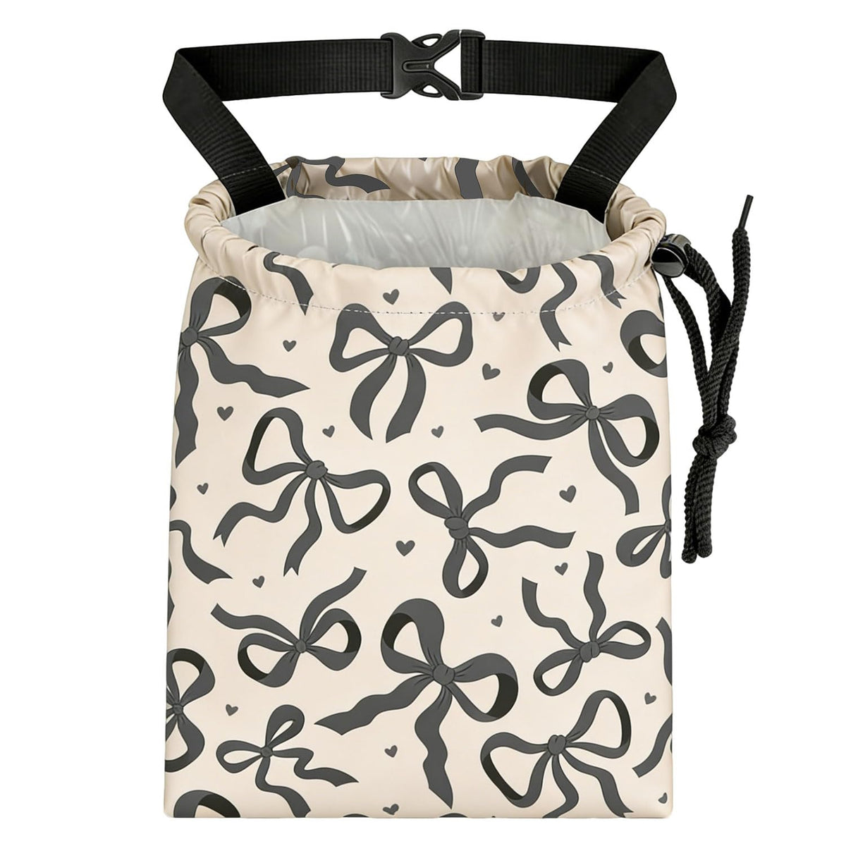 Three Black Cats Car Trash Bag - Waterproof Car Trash Bag Hanging Leakproof Car Garbage Bag - Washable Reusable Trash Bag For Car Interior Hanging Organizer Storage Vehicle Travelling Camping