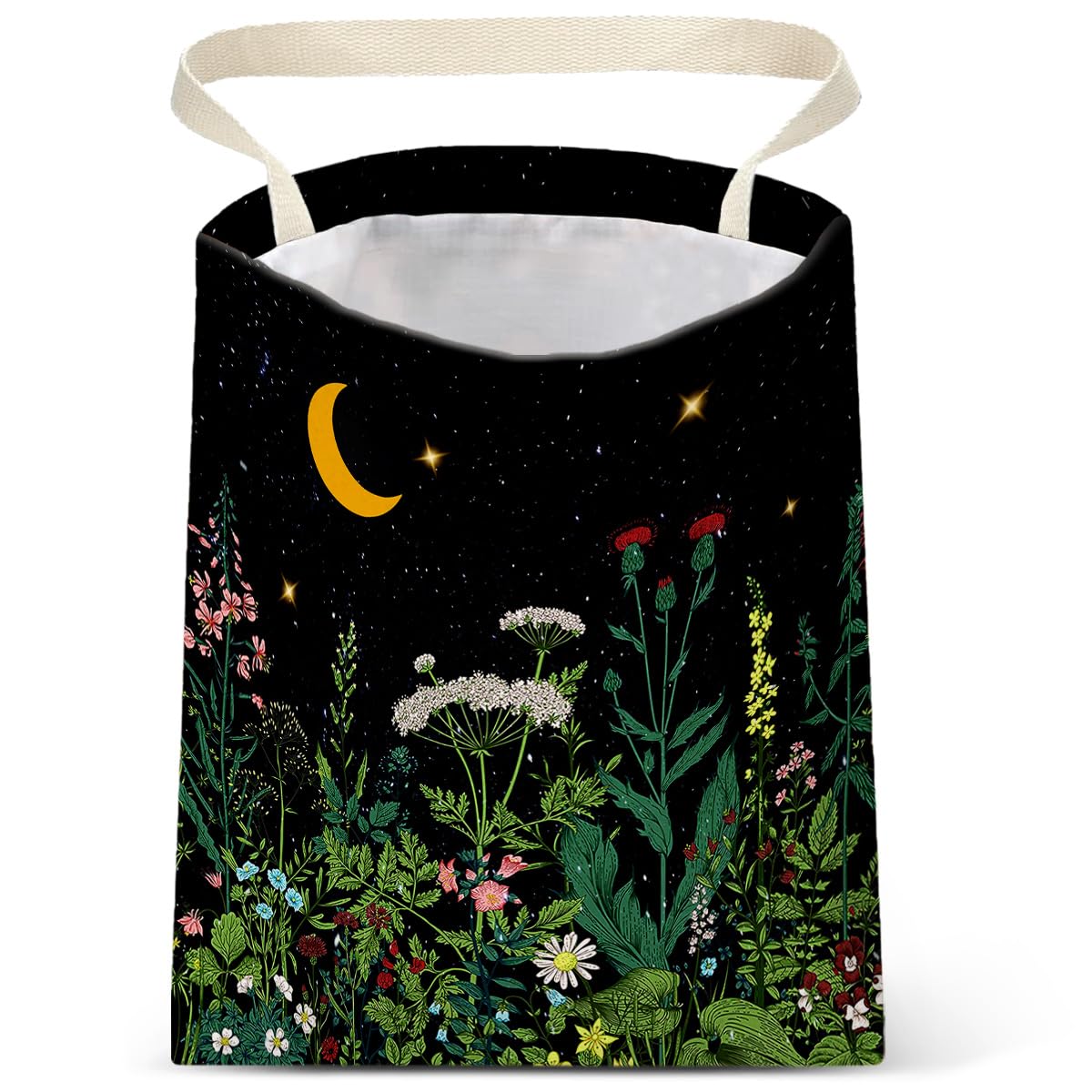 Car Trash Bag Hanging No Snap Small Garbage Bag for Car Back Seat Cute Printed One-handed Strap Trash Bags Car Accessories-Hippie Flower Car Trash Bags