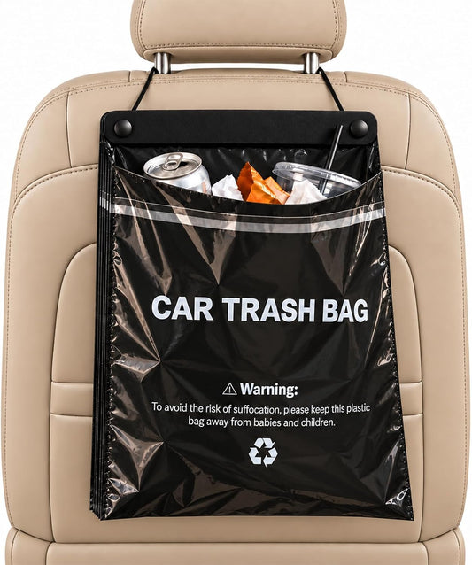 Hanging Car Trash Bags, 50 Count Disposable Leak-Proof Car Garbage Bags