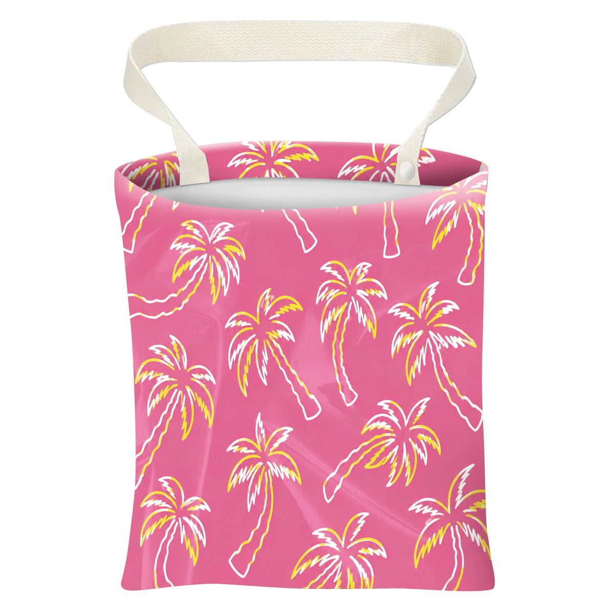 Car Trash Can, Cute Car Trash Bag, Hanging Car Organizer and Storage Bag, Trash Bin for Car Accessories, Vehicle, Travelling, Camping Pink Stripe Print