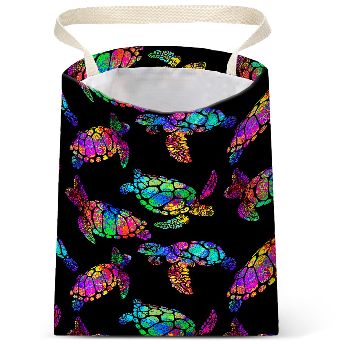 Car Trash Bag Hanging No Snap Small Garbage Bag for Car Back Seat Cute Printed One-handed Strap Trash Bags Car Accessories-Hippie Flower Car Trash Bags