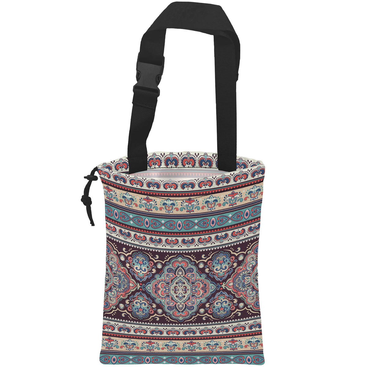 Car Trash Bag Hanging Creative Floral Rainbows Car Trash Can Waterproof Garbage Bag Hanging for Car Back Seat