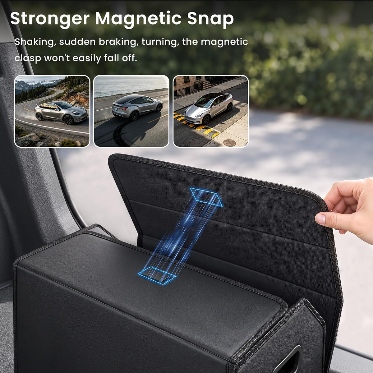 Foldable Car Trunk Organizer for Tesla 3/Y/S/X, SUVs, Sedans & Cars